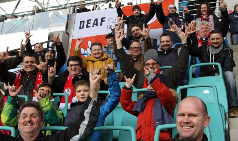 DEAF Fanclub RB Leipzig Fans auf der Tribüne