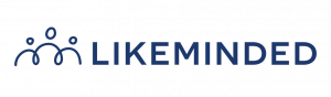 Likeminded-Logo: Drei Strichfiguren neben einem Likeminded-Schriftzug.
