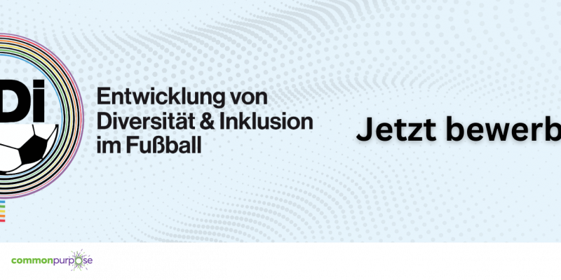 Jetzt bewerben. Entwicklung von Diversität & Inklusion im Fußball